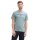 TOM TAILOR Mens T-shirt – Printed T-shirt, crew neck, regular fit, cotton Mint Green L (Large)