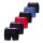 Levis Herren Boxershorts, 6er Pack -  Repeat SPW Logo Boxer Brief 6P, Cotton Stretch, ECOM Schwarz/Rot/Blau M