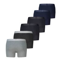 Levis Men Boxer Shorts, 6-pack - WB Boxer Brief 6P, Logo Cotton Stretch, ECOM Black/Grey/Dark blue M (Medium)