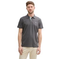 TOM TAILOR Herren Poloshirt, Knopfleiste - Basic Polo With Contrast, Regular Fit, Baumwolle Grau M