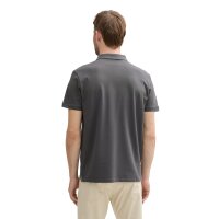 TOM TAILOR Mens Polo Shirt, Button Placket - Basic Polo With Contrast, Regular Fit, Cotton Grey M (Medium)