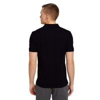 TOM TAILOR Mens Polo Shirt, Button Placket - Basic Polo With Contrast, Regular Fit, Cotton Black M (Medium)