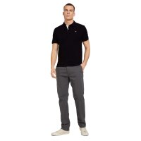 TOM TAILOR Mens Polo Shirt, Button Placket - Basic Polo With Contrast, Regular Fit, Cotton Black M (Medium)