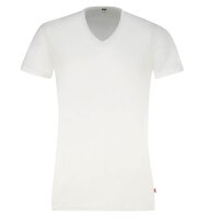 Levis Herren T-Shirts, 3er Pack - Solid V-Neck 3P, V-Ausschnitt, Cotton Stretch, ECOM Weiß M