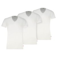 Levis Men T-Shirts, 3-pack - Solid V-Neck 3P, V-neck, Cotton Stretch, ECOM White M (Medium)