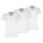 Levis Herren T-Shirts, 3er Pack - Solid V-Neck 3P, V-Ausschnitt, Cotton Stretch, ECOM Weiß M