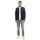 TOM TAILOR Mens Sweat Jacket with Stand-Up Collar - Printed Stand-Up Sweat Jacket, Regular Fit, Cotton Blend Blue M (Medium)