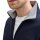 TOM TAILOR Mens Sweat Jacket with Stand-Up Collar - Printed Stand-Up Sweat Jacket, Regular Fit, Cotton Blend Blue M (Medium)