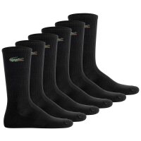LACOSTE Unisex Socks, 6-pack – Long Sport Socks, Tennis Socks, Logo, Plain Colour Black 35-38