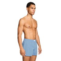 Levis Herren Web-Boxershorts, 2er Pack - Woven Boxers 2P, Baumwolle, einfarbig Weiß/Hellblau S