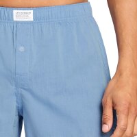 Levis Herren Web-Boxershorts, 2er Pack - Woven Boxers 2P, Baumwolle, einfarbig Weiß/Hellblau S