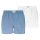 Levis Men Woven Boxer Shorts, 2-pack - Woven Boxers 2P, cotton, plain White/Light blue S (Small)