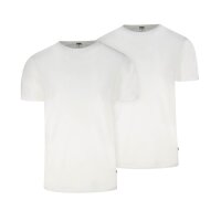 Levis Herren T-Shirts, 2er Pack - Solid Crew 2P, Rundhals, Cotton Stretch Weiß M