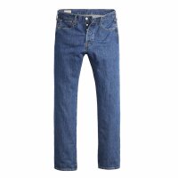 Levis Herren Jeans - 501 Original, Baumwoll-Denim, Länge 32, Straight Fit Blau 30W/32L