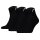 HEAD Unisex Quarter Socks, 3-pack - All Sports Training Quarter 3P, Logo, plain Black 39-42 (UK 6-8)
