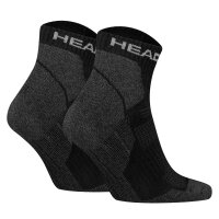 HEAD Unisex Quarter-Wandersocken, 2er Pack - Hiking All Climates Quarter 2P, Sportsocken, Logo Schwarz 39-42