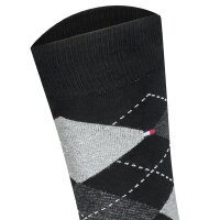TOMMY HILFIGER Herren Socken, 2er Pack - Check Socks 2P, Raute Schwarz 39-42