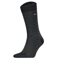 TOMMY HILFIGER Men Socks, 2-pack – Small Stripe Socks 2P, narrow stripes Black 39-42