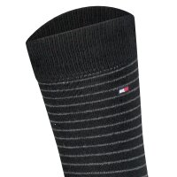 TOMMY HILFIGER Men Socks, 2-pack – Small Stripe Socks 2P, narrow stripes Black 39-42