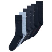 TOMMY HILFIGER Herren Socken, 6er Pack - Sock Dot 6P, Punkte, ECOM Blau 43-46