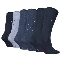 TOMMY HILFIGER Mens Socks, 6-pack - Sock Dot 6P, Polka Dots, ECOM Blue 43-46