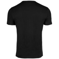 EMPORIO ARMANI Herren T-Shirt, 2er Pack - ESSENTIAL LOGOLABEL, Rundhals, Stretch Cotton Schwarz L