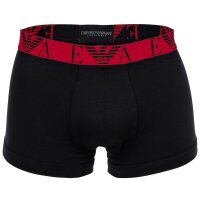 EMPORIO ARMANI mens trunks, 3-pack - BOLD MONOGRAM, shorts, stretch cotton Black/Red/Black M (Medium)