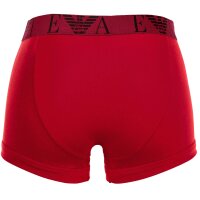 EMPORIO ARMANI mens trunks, 3-pack - BOLD MONOGRAM, shorts, stretch cotton Black/Red/Black XL (X-Large)