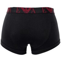 EMPORIO ARMANI mens trunks, 3-pack - BOLD MONOGRAM, shorts, stretch cotton Black/Red/Black XL (X-Large)