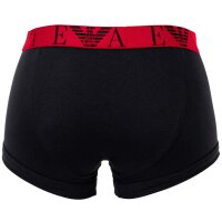EMPORIO ARMANI mens trunks, 3-pack - BOLD MONOGRAM, shorts, stretch cotton Black/Red/Black XL (X-Large)