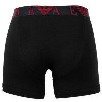 EMPORIO ARMANI Mens Boxer Shorts, 3 Pack - BOLD MONOGRAM, Boxer, Stretch Cotton Black/Red/Black M (Medium)
