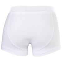 EMPORIO ARMANI Herren Trunks, 3er Pack - ESSENTIAL LOGOLABEL, Shorts, Stretch Cotton Schwarz/Weiß/Blau M