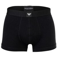 EMPORIO ARMANI Mens Trunks, 3-Pack - ESSENTIAL LOGOLABEL, Shorts, Stretch Cotton Black/White/Blue M (Medium)
