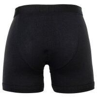 EMPORIO ARMANI Herren Boxershorts, 3er Pack - ESSENTIAL LOGOLABEL, Long Boxer, Stretch Cotton Schwarz M