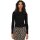 ONLY Women Ribbed Long-Sleeved T-Shirt - ONLVAL O-NECKT SWEAT, Crew Neck, Regular Fit, Stretch Cotton, Plain Black XS (X-Small)