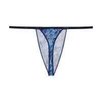 HOM Men G-string - Plume, Barrett, G-string, underwear, floral Blue M (Medium)
