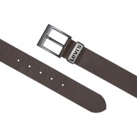 Levis Herren Ledergürtel - Ashland Metal, Echtleder Braun 100 cm
