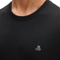 Marc OPolo Herren T-Shirt, 2er Pack - Kjer, Rundhals, Regular Fit, Baumwolle Schwarz/Weiß M