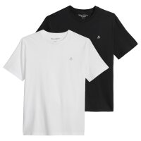 Marc OPolo Men’s T-Shirt, 2-Pack - Kjer, Crew Neck, Regular Fit, Cotton Black/White M (Medium)