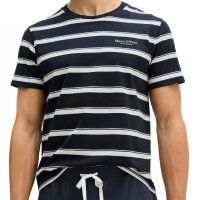 Marc OPolo Men’s Pyjamas, Short - Pyjama Set, 2-Piece, Striped, Cotton Dark Blue M (Medium)