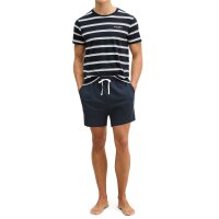 Marc OPolo Men’s Pyjamas, Short - Pyjama Set, 2-Piece, Striped, Cotton Dark Blue M (Medium)