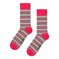 Happy Socks Unisex Socks, Pack of 3 – Graphic Socks, Gift Box, Stripes, Cotton Blend Pink/Red/Green 36-40