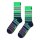 Happy Socks Unisex Socken, 3er Pack - Graphic Socks, Geschenkbox, Streifen, Baumwollmischung Pink/Rot/Grün 36-40