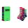 Happy Socks Unisex Socks, Pack of 3 – Graphic Socks, Gift Box, Stripes, Cotton Blend Pink/Red/Green 36-40