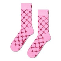 Happy Socks Unisex Socks, Pack of 4 – Graphic Socks, Gift Box, Stripes, Cotton Blend Pink/Red/Blue 36-40 (UK 4-7)