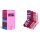 Happy Socks Unisex Socks, Pack of 4 – Graphic Socks, Gift Box, Stripes, Cotton Blend Pink/Red/Blue 36-40 (UK 4-7)