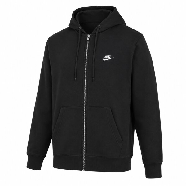 NIKE Men Sweatshirt – Club Basketball Fleece Hoodie, Hood, Regular Fit, Cotton Blend, Plain Colour Black M (Medium)