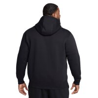 NIKE Herren Sweatjacke - Club Basketball Fleece Hoodie, Kapuze, Regular Fit, Baumwollmischung, einfarbig Schwarz M