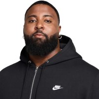 NIKE Men Sweatshirt – Club Basketball Fleece Hoodie, Hood, Regular Fit, Cotton Blend, Plain Colour Black M (Medium)