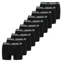 HEAD Mens Boxer Trunks, 10 Pack - Basic Boxer Trunks ECOM, Stretch Cotton Black M (Medium)